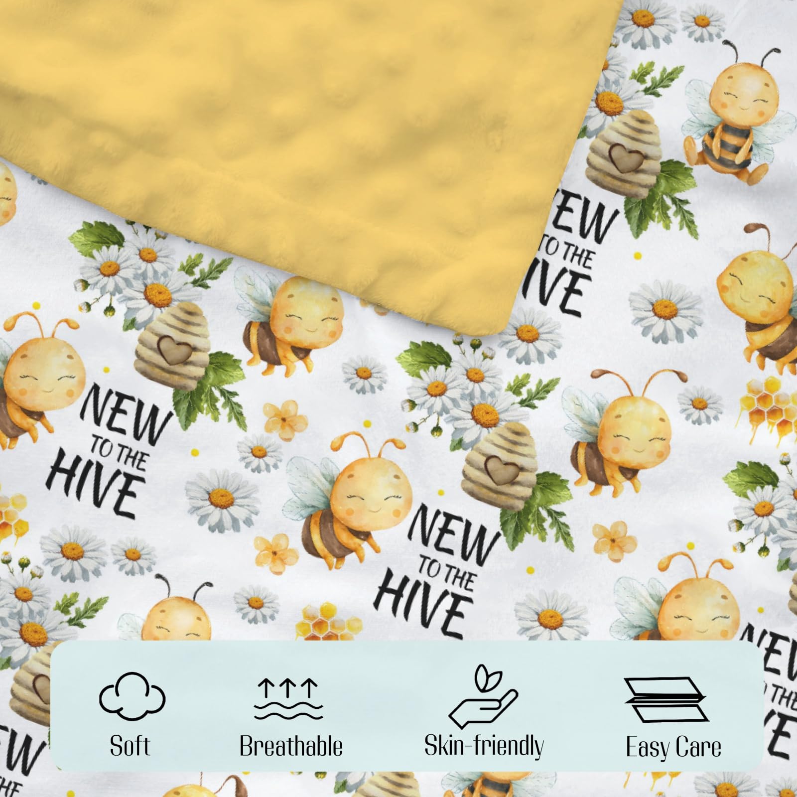 EyMzcod Nursery Blanket Pattern Daisy offers gentle warmth and soft texture