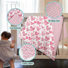 EyMzcod Mink baby blanket boho dirty pink color enhances nursery decor