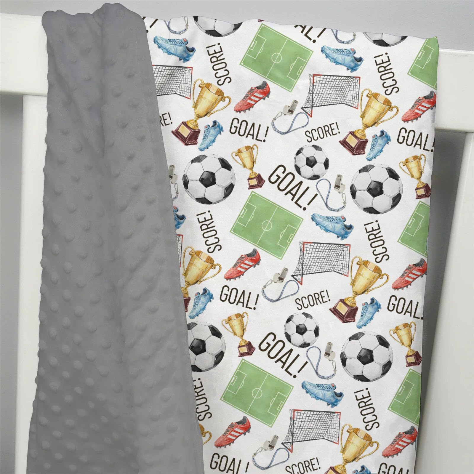 EyMzcod Mink blanket highlighting dotted backing for texture and comfort.