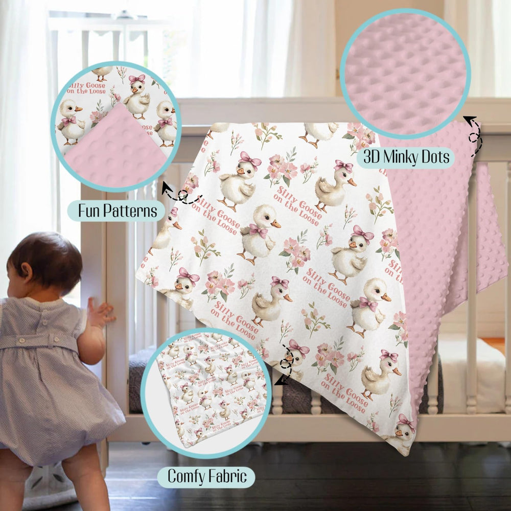 EyMzcod double-layer mink blanket with dotted backing for warmth and breathability
