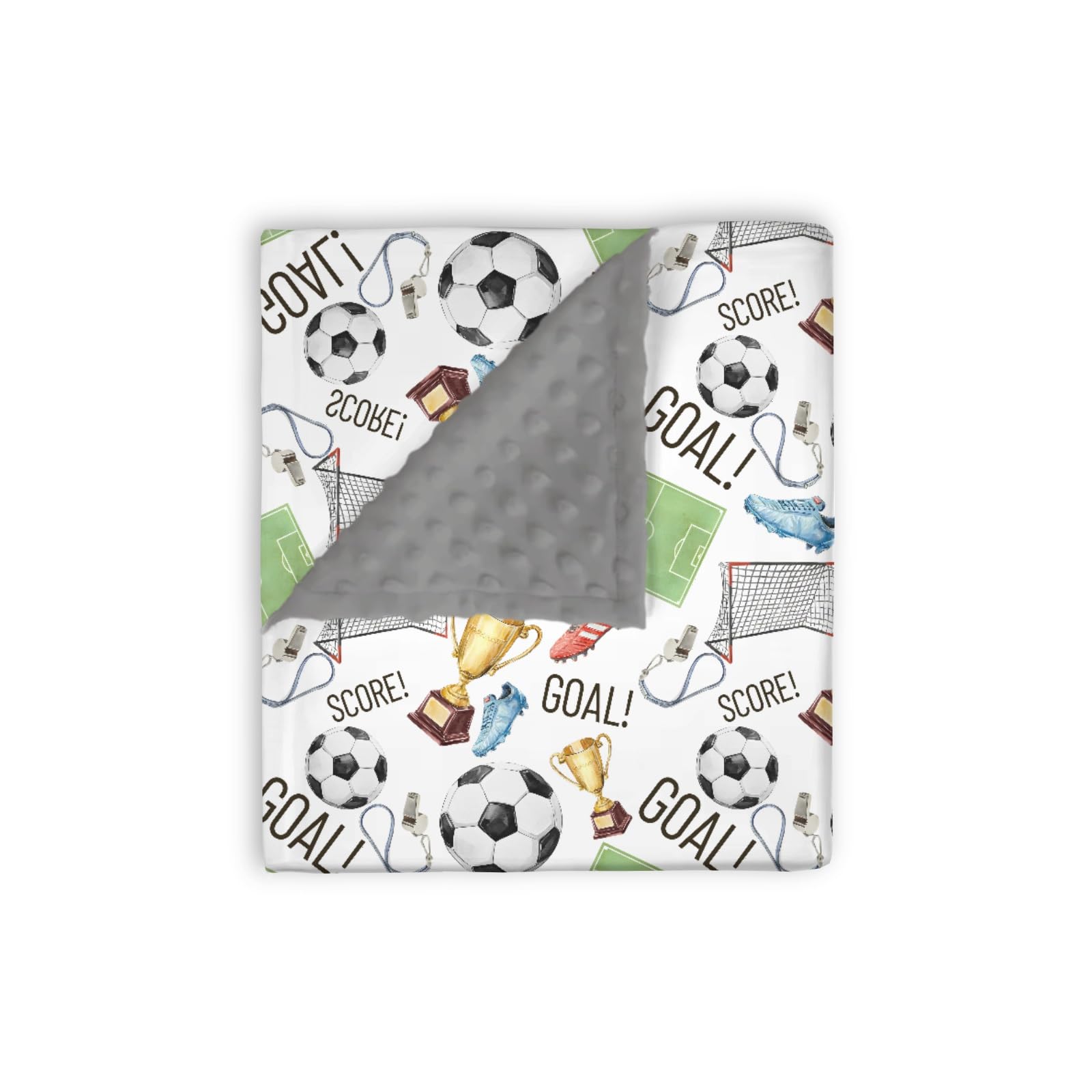EyMzcod Mink baby blanket with soccer-ball pattern for cozy newborn warmth.