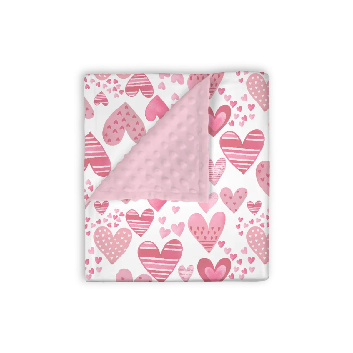EyMzcod Mink baby blanket with valentines hearts pattern for cozy snuggles