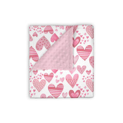 EyMzcod Mink baby blanket with valentines hearts pattern for cozy snuggles