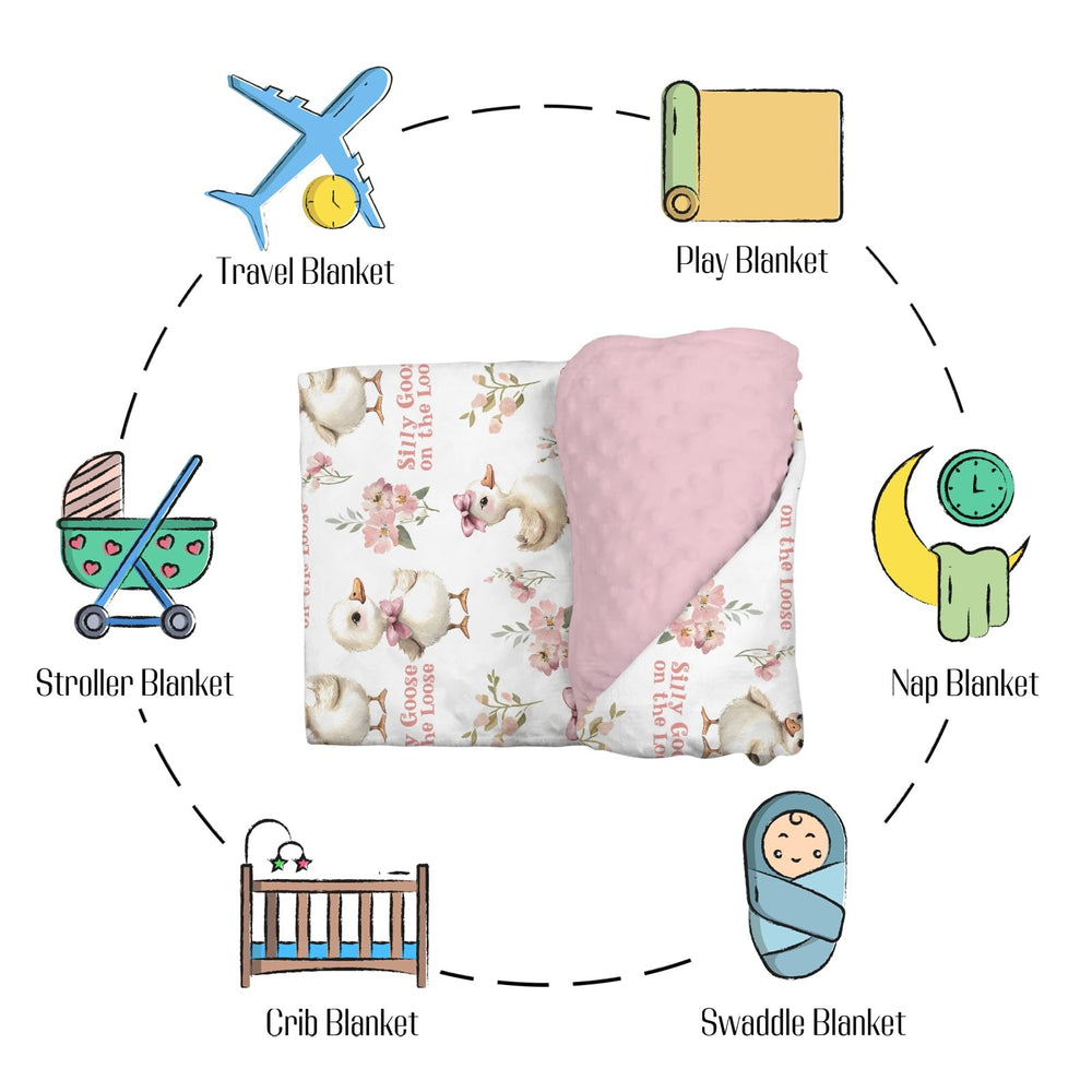 EyMzcod soft plush blanket ideal for stroller rides and car seat naps