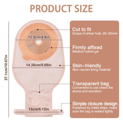 Eyourlife colostomy bag showing sealing clip for secure closure.