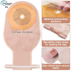 Eyourlife drainable ostomy bag with transparent front for monitoring fill.