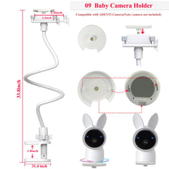 EYSAFT Arenti mount attaches to crib edges for clear bedside vantage.