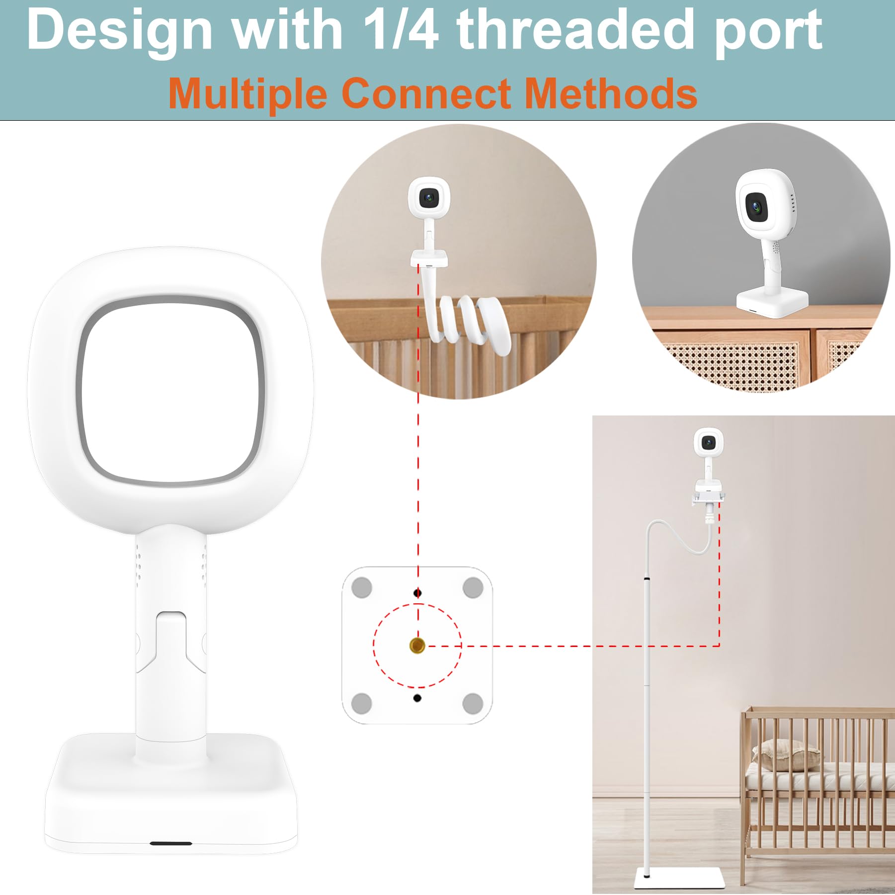 EYSAFT travel-friendly stand for on-the-go monitoring.