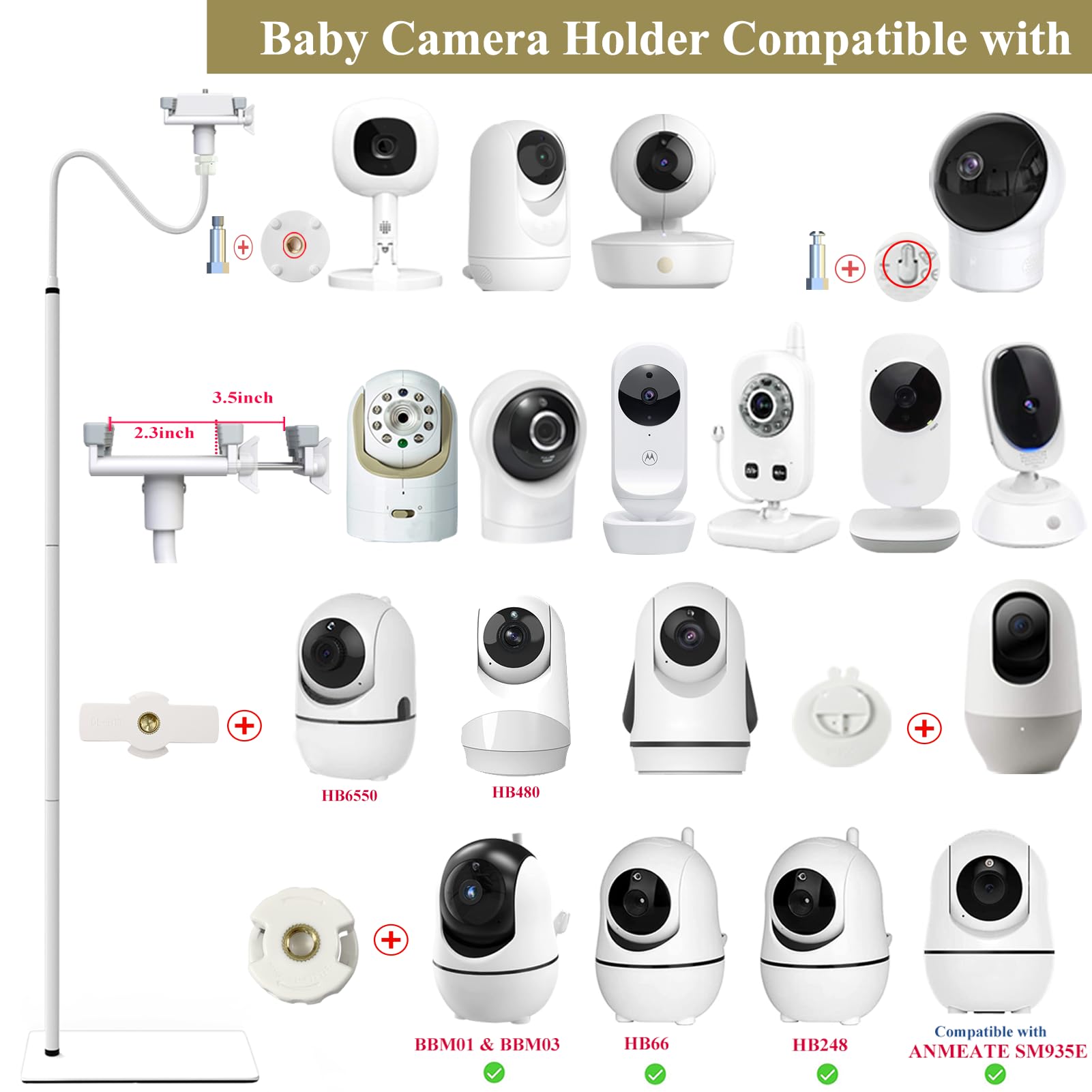 EYSAFT adjustable arm enables precise camera angle for clear viewing.