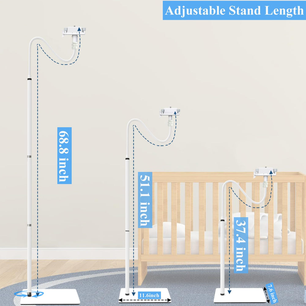 EYSAFT non-slip base prevents tip-overs during use beside the crib.
