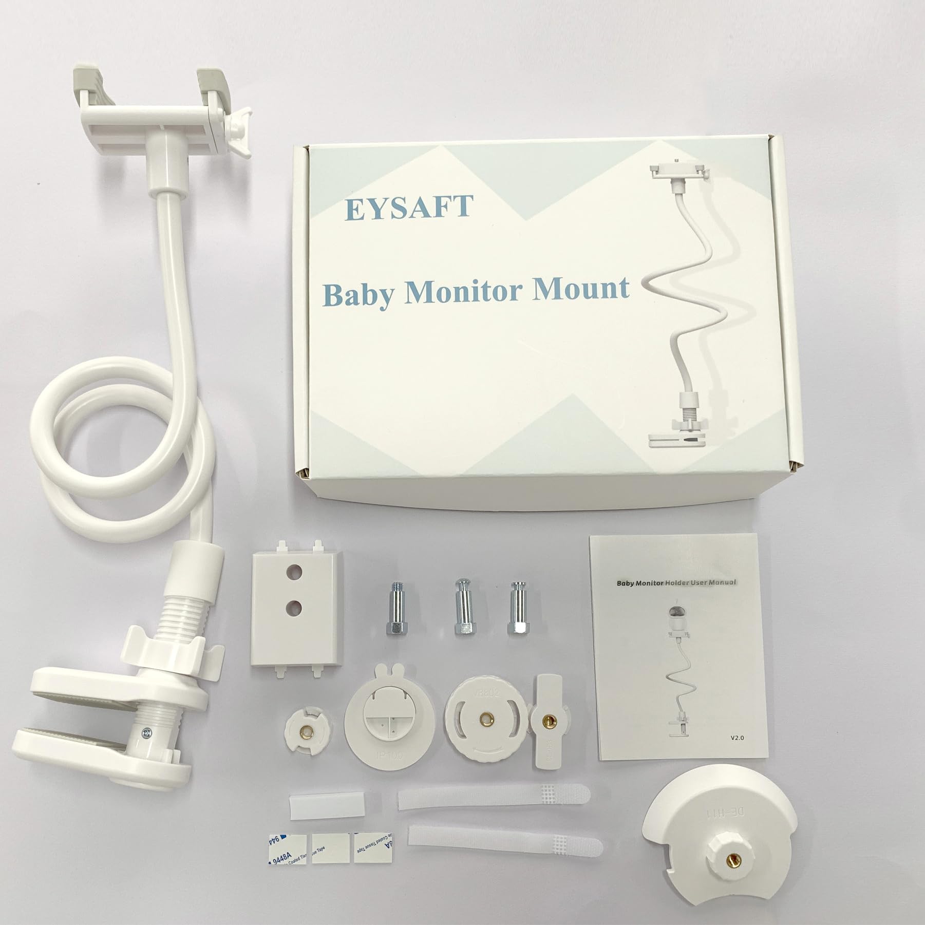 No drilling required; sturdy EYSAFT clamp keeps monitor safe on nursery furniture