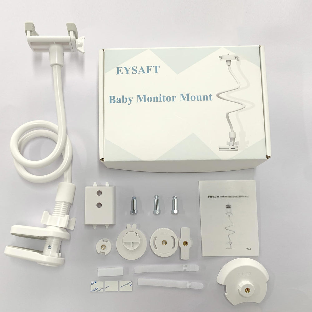 No drilling required; sturdy EYSAFT clamp keeps monitor safe on nursery furniture