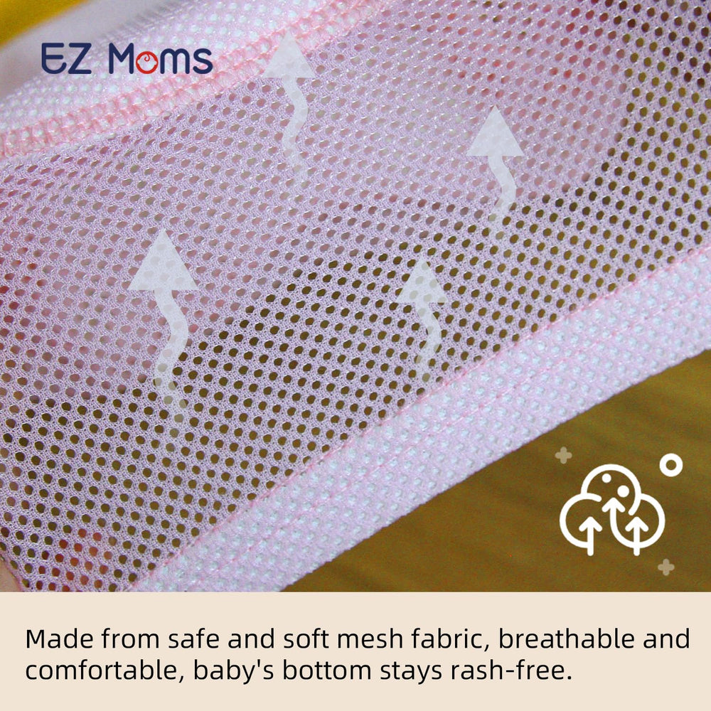 EZ Moms snug elastic waistband and leg openings support active toddler movement.