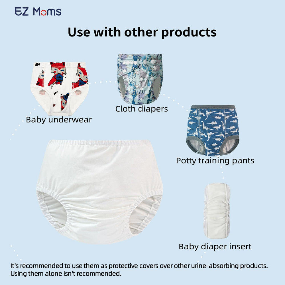 EZ Moms machine-washable toddler pants offer easy cleanup after accidents