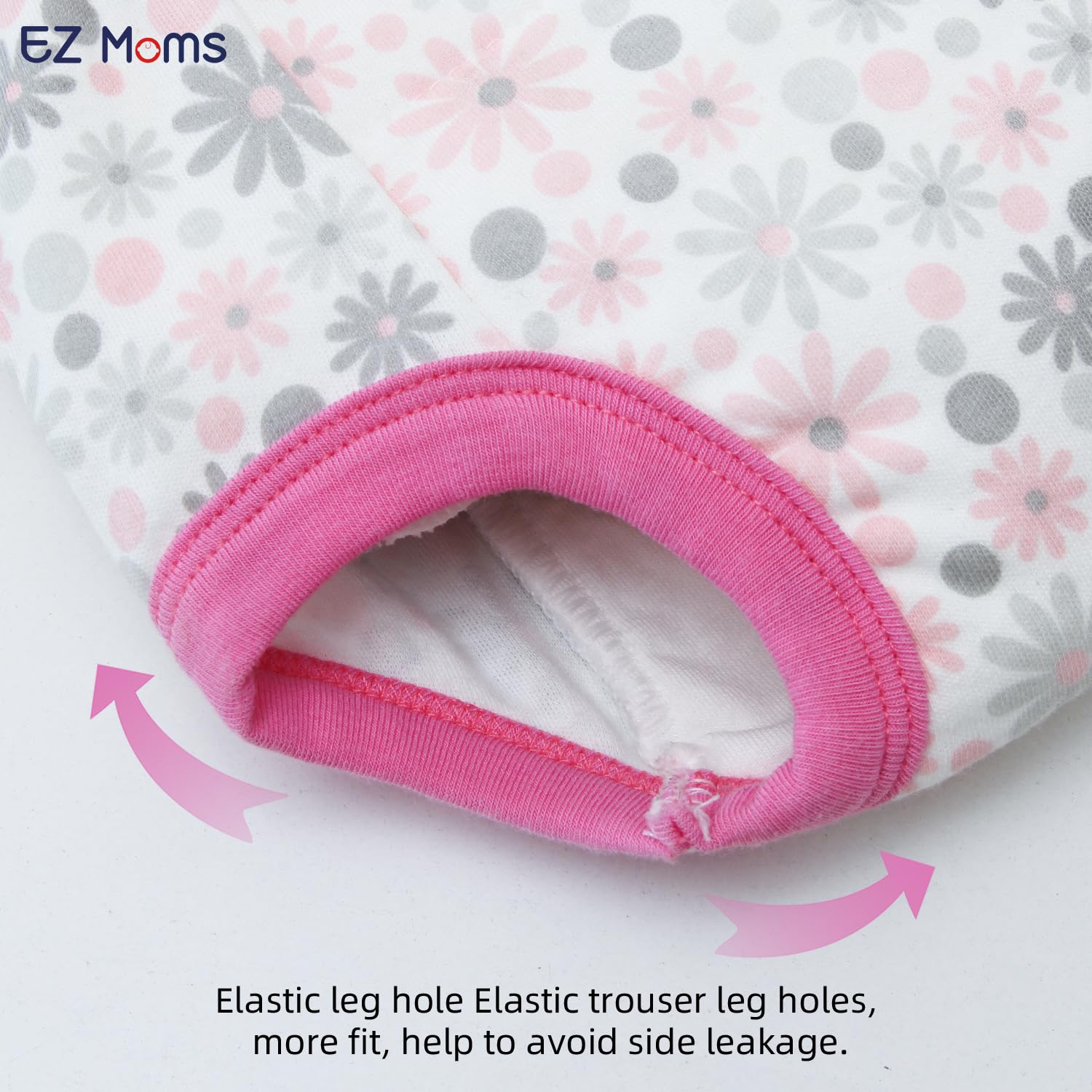 EZ Moms outer fabric is 100% cotton for breathable daily wear.