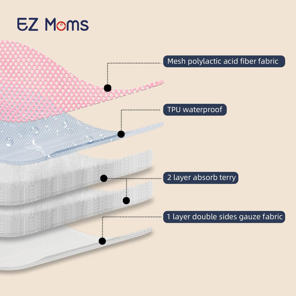 EZ Moms training pants in vibrant colors encourage potty training and play.