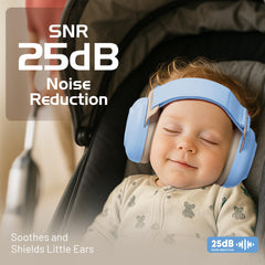 Folded and compact EZARC earmuffs, easy to stash for travel.