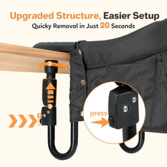 Ezebaby 5-point harness adjustable for secure baby seating during meals.