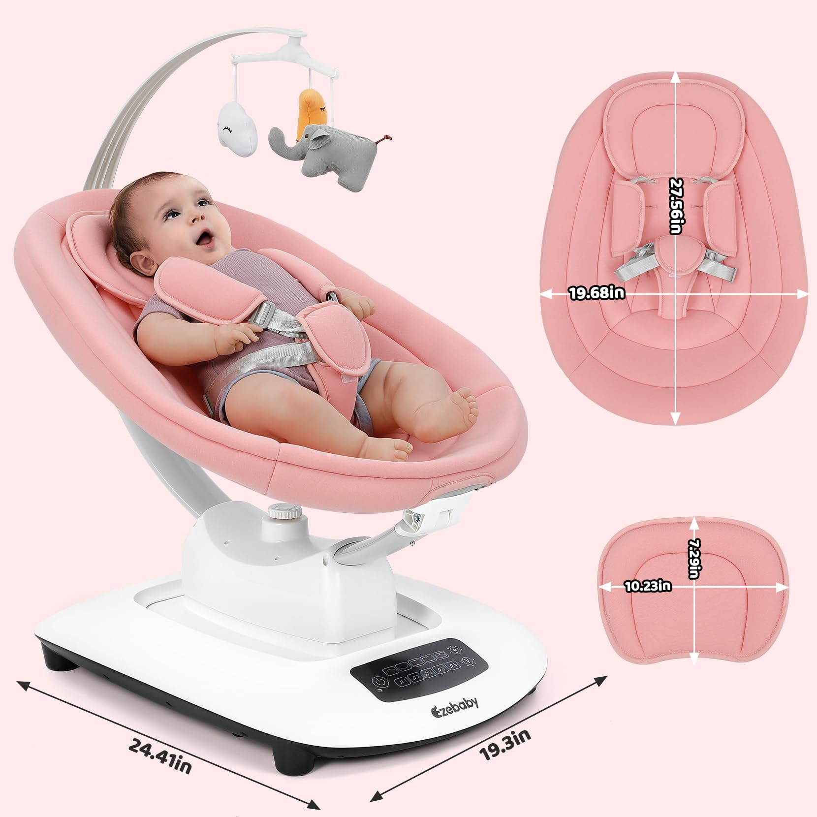 Ezebaby 5-point harness keeps baby secure during use