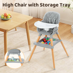 Ezebaby 6-in-1 high chair booster seat ideal for table dining.