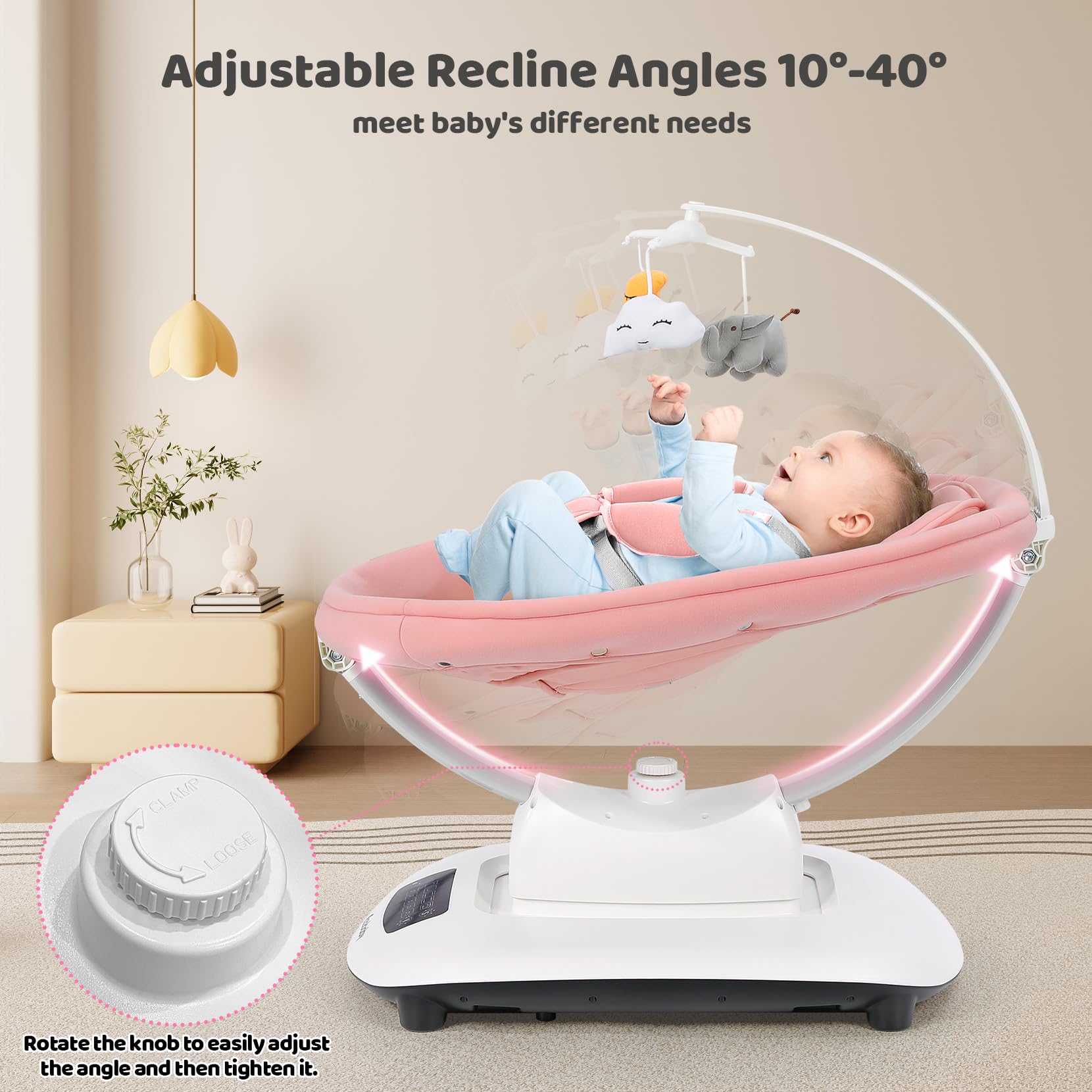 Ezebaby adjustable recline supports growing babies during feeding
