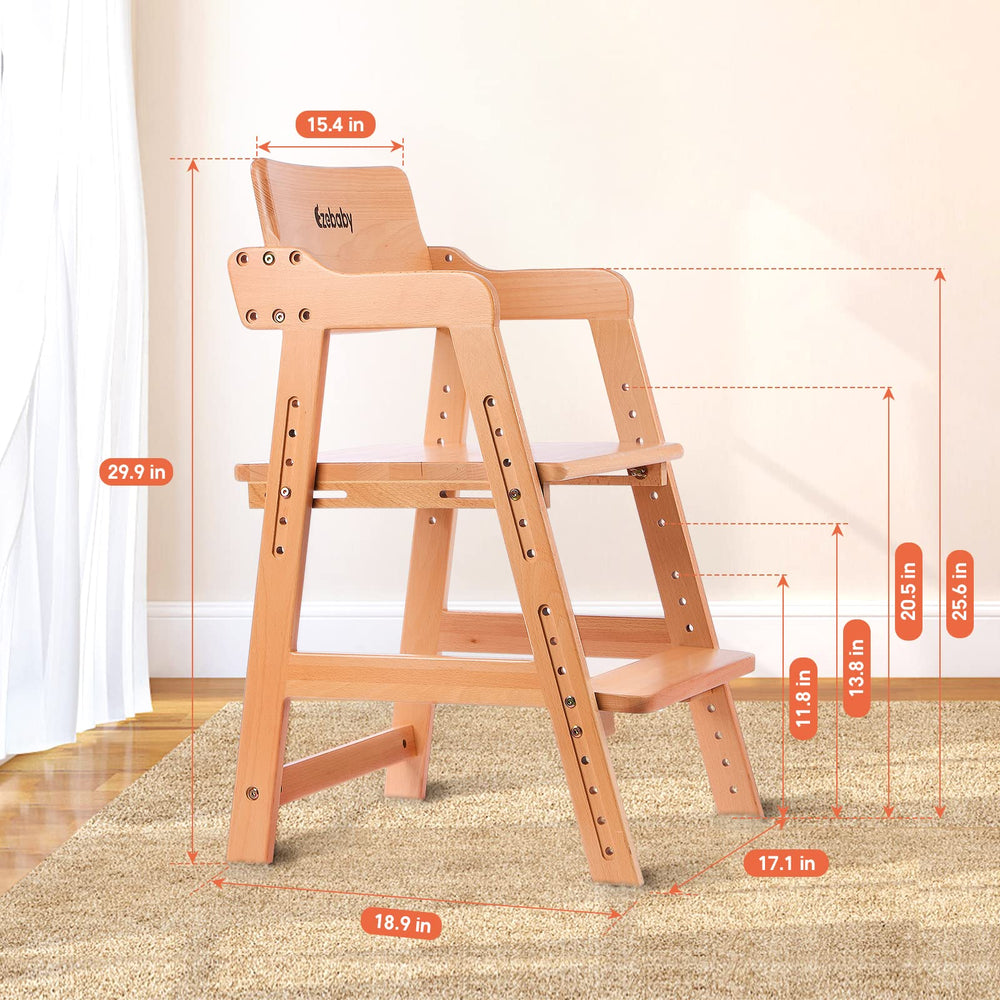 Ezebaby dining chair grows with kids, ideal for family meals