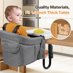 Ezebaby high chair tray attachment adds convenient feeding surface during travel.