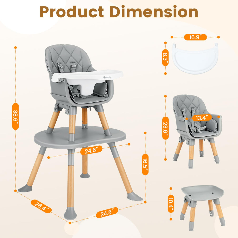 Ezebaby high chair in cozy kitchen setting for meal times