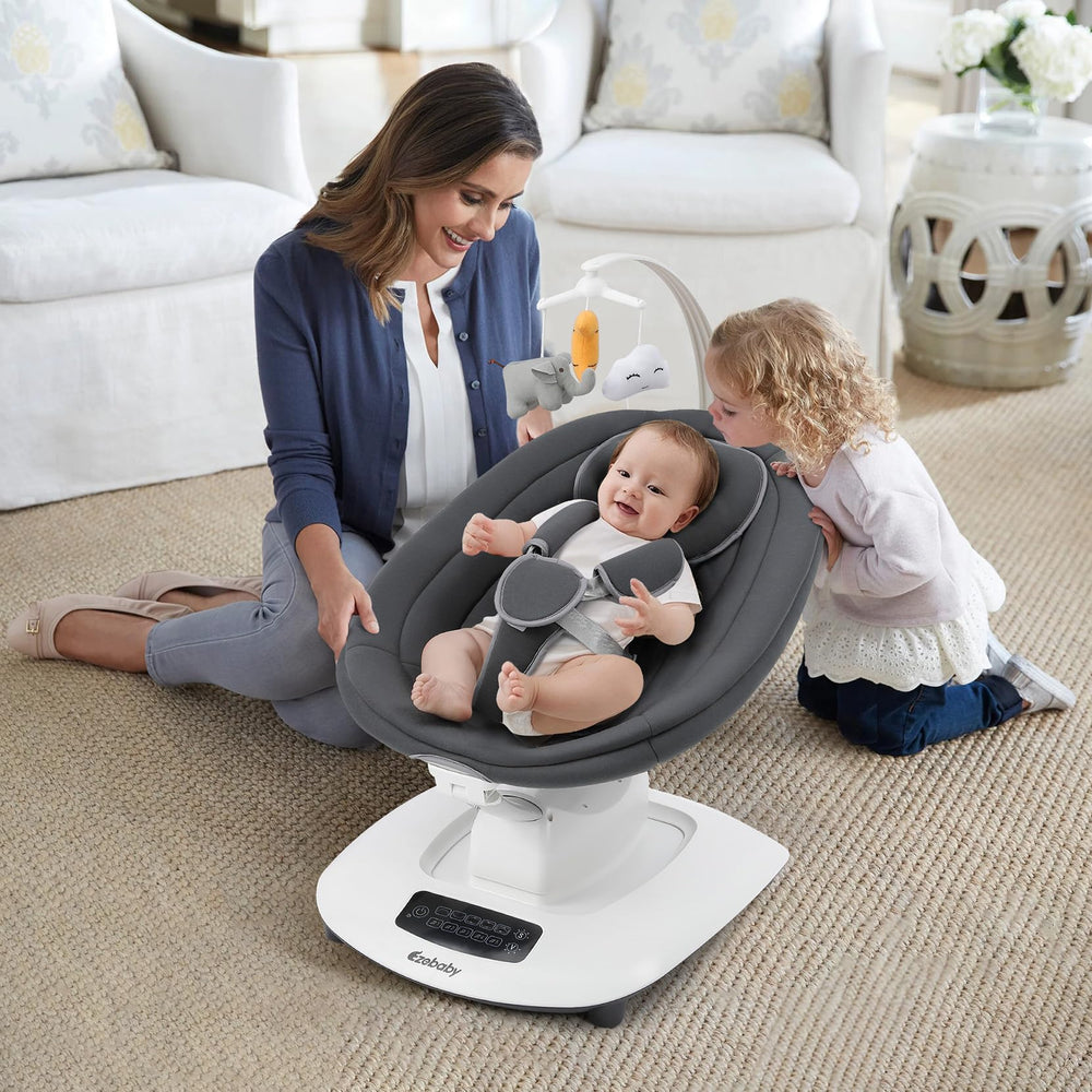 Ezebaby plush seat with hanging pendants for engaging comfort