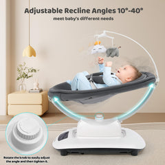 Ezebaby recline range 10-40 degrees for growing babies