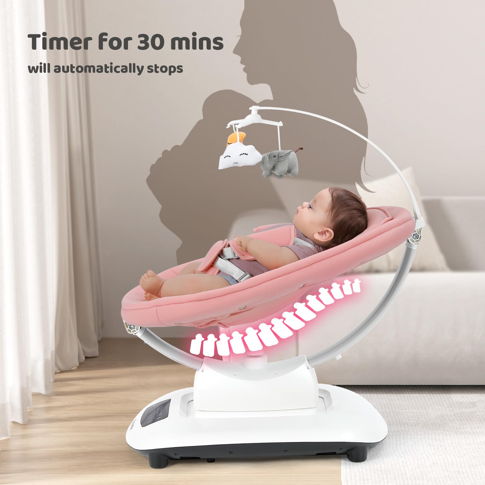 Ezebaby remote control lets you adjust settings without disturbance