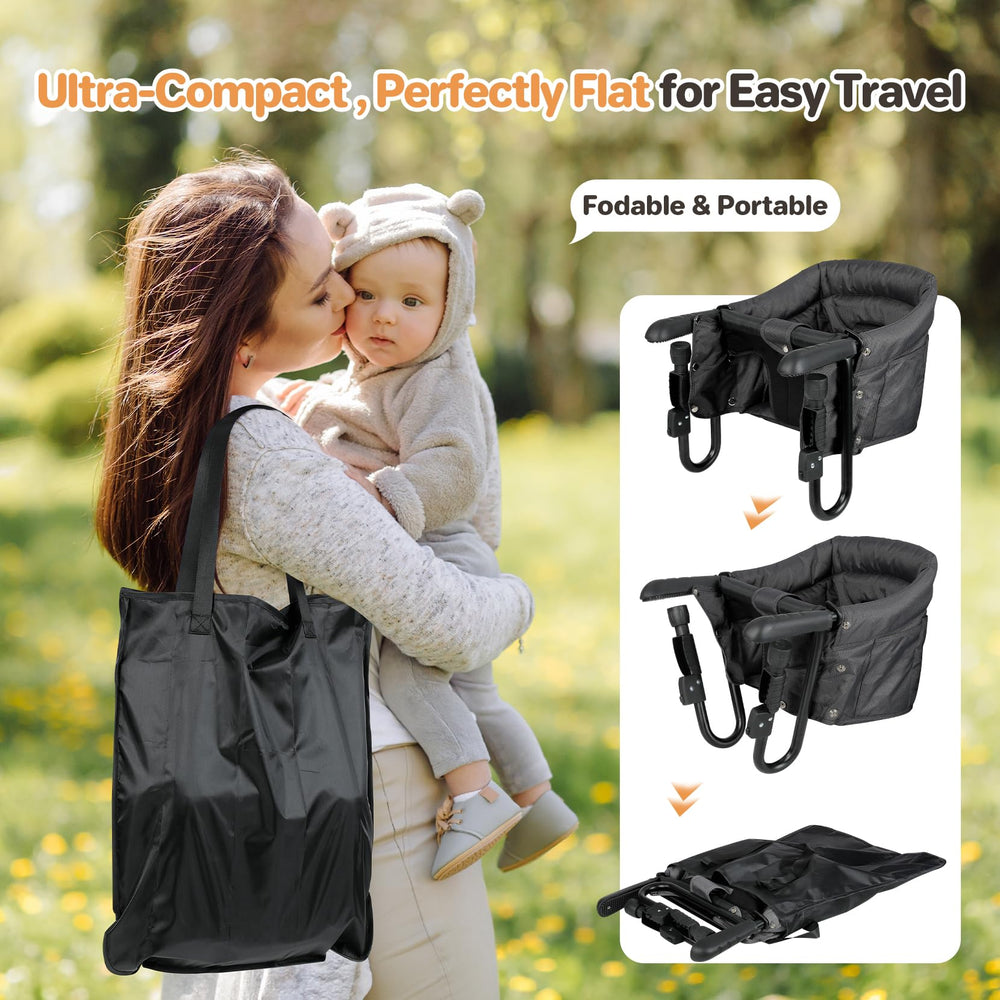 Ezebaby removable machine-washable seat cushion eases cleanup after meals.