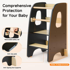 Ezebaby Standing Tower with Rounded Edges provides a gentle, secure learning posture.