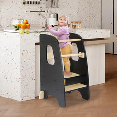 Ezebaby Toddler Kitchen Stool Anti-Tip Base offers stable support for safe kitchen help.