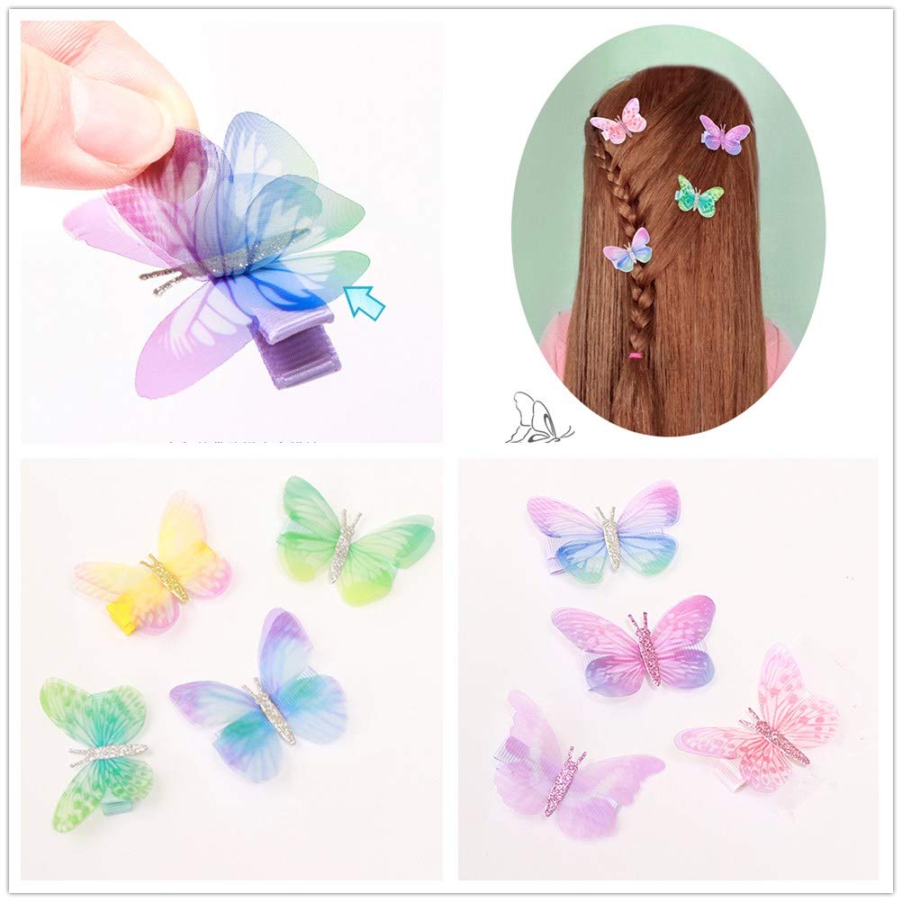 Ezepeo orange butterfly clip with grosgrain edge for hair-friendly grip