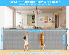 EZIGO 41-inch extra tall gate installed in a hallway to prevent climbing and jumping.
