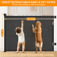 EZIGO extra tall 41in gate mesh offers added infant safety and pet containment.