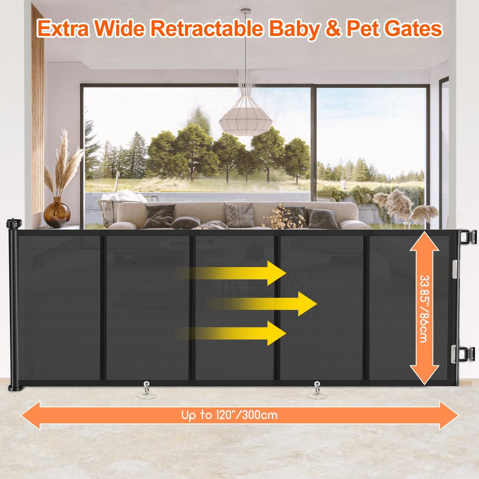 EZIGO extra wide doorway gate showcases reinforced design for added safety