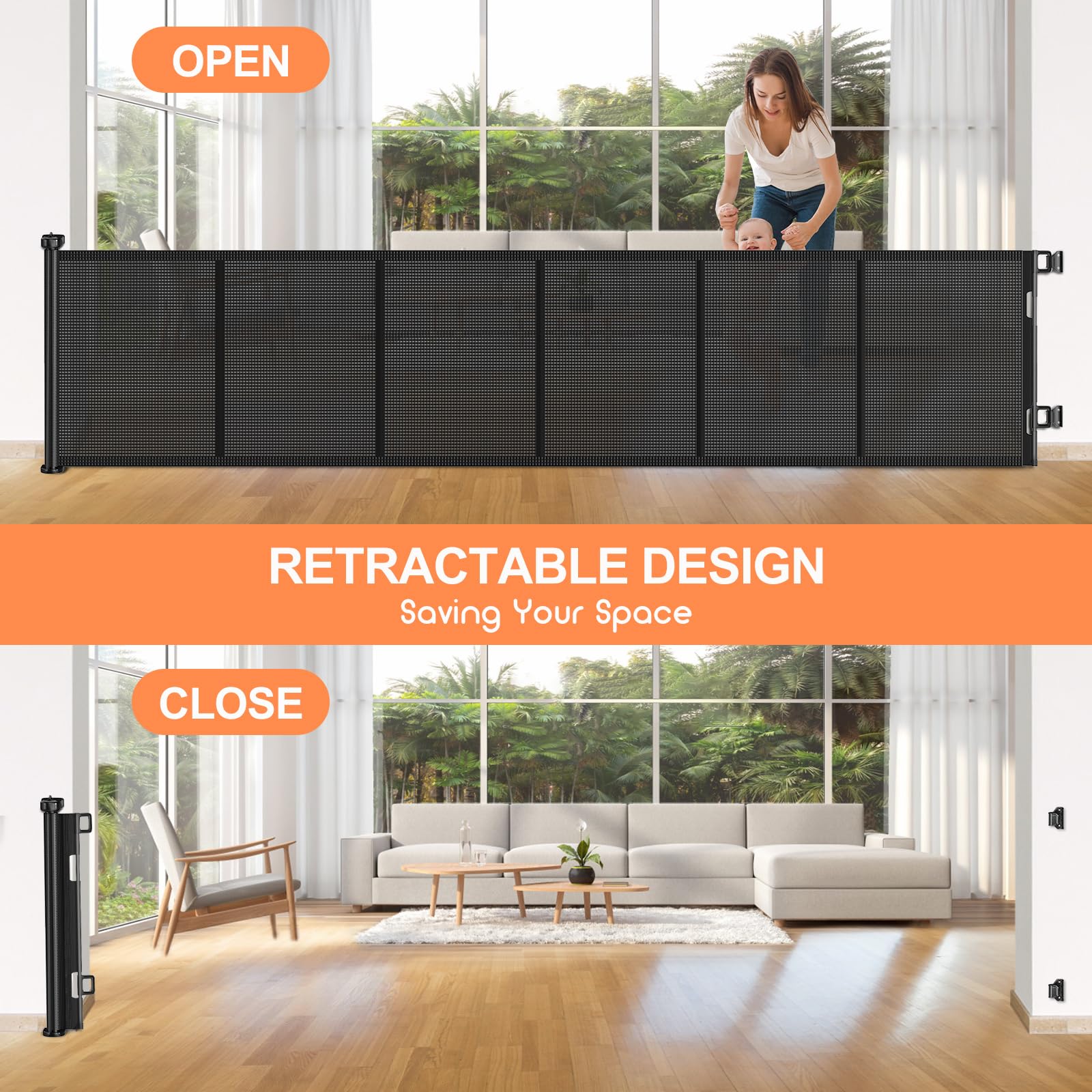 EZIGO indoor outdoor gate installation shown for versatile placement