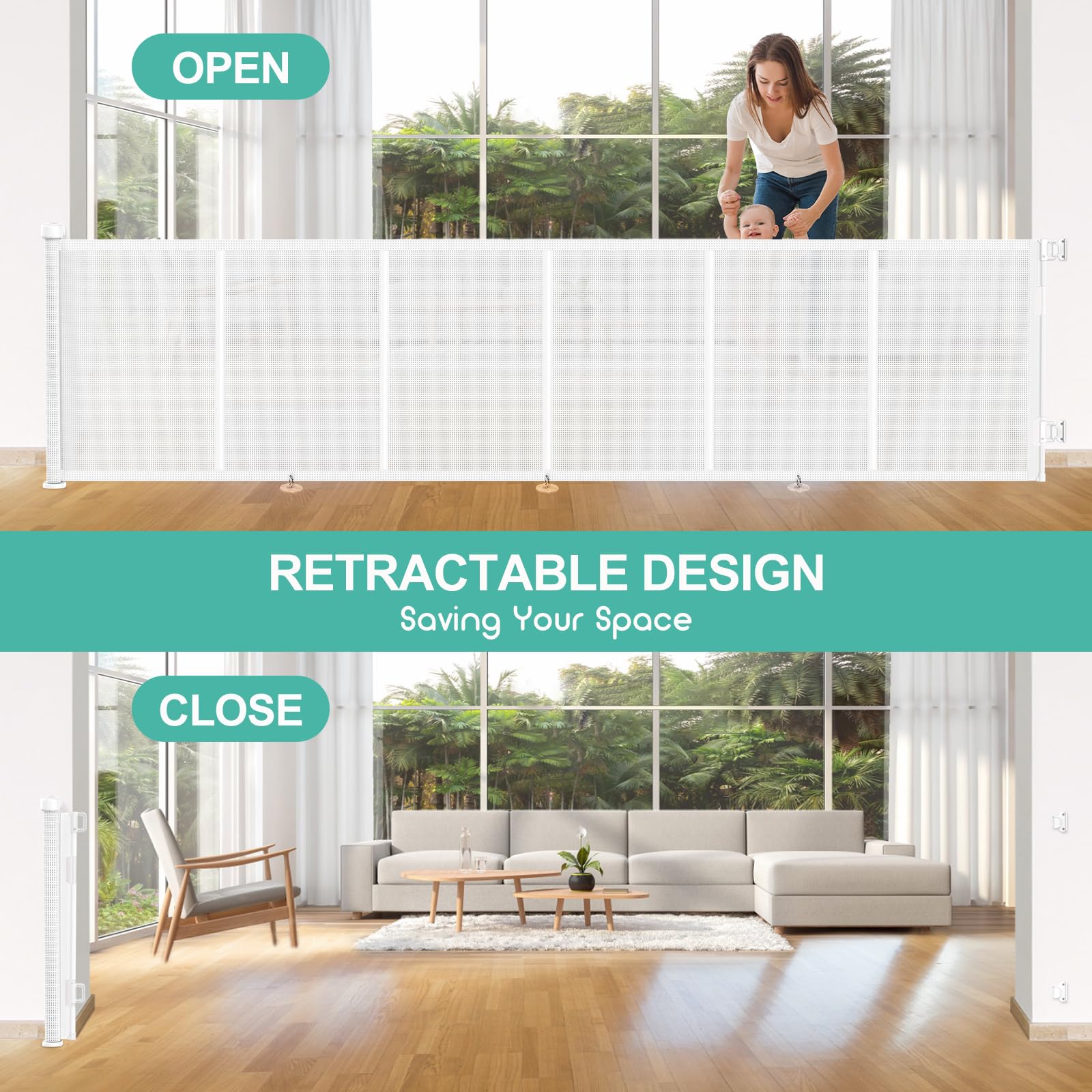 EZIGO indoor-outdoor installation for stairs, doorways, and decks.
