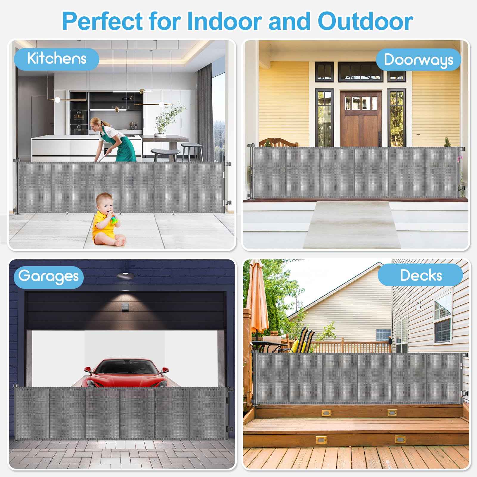 EZIGO gate installed for indoor and outdoor versatility