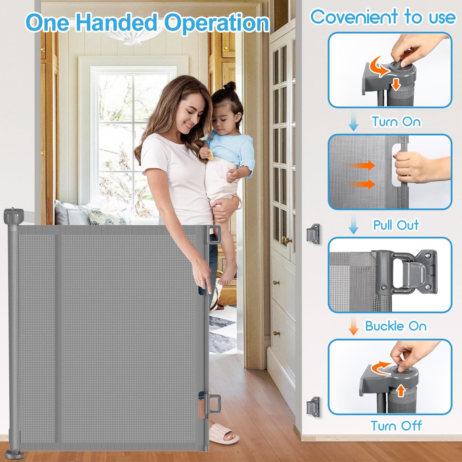EZIGO one-handed operation with safety lock in use