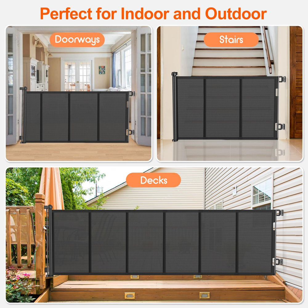 EZIGO retractable gate stored neatly when not in use to free space
