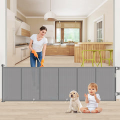 EZIGO Upgrade 120-inch gate extended width shows versatile framing for large openings.