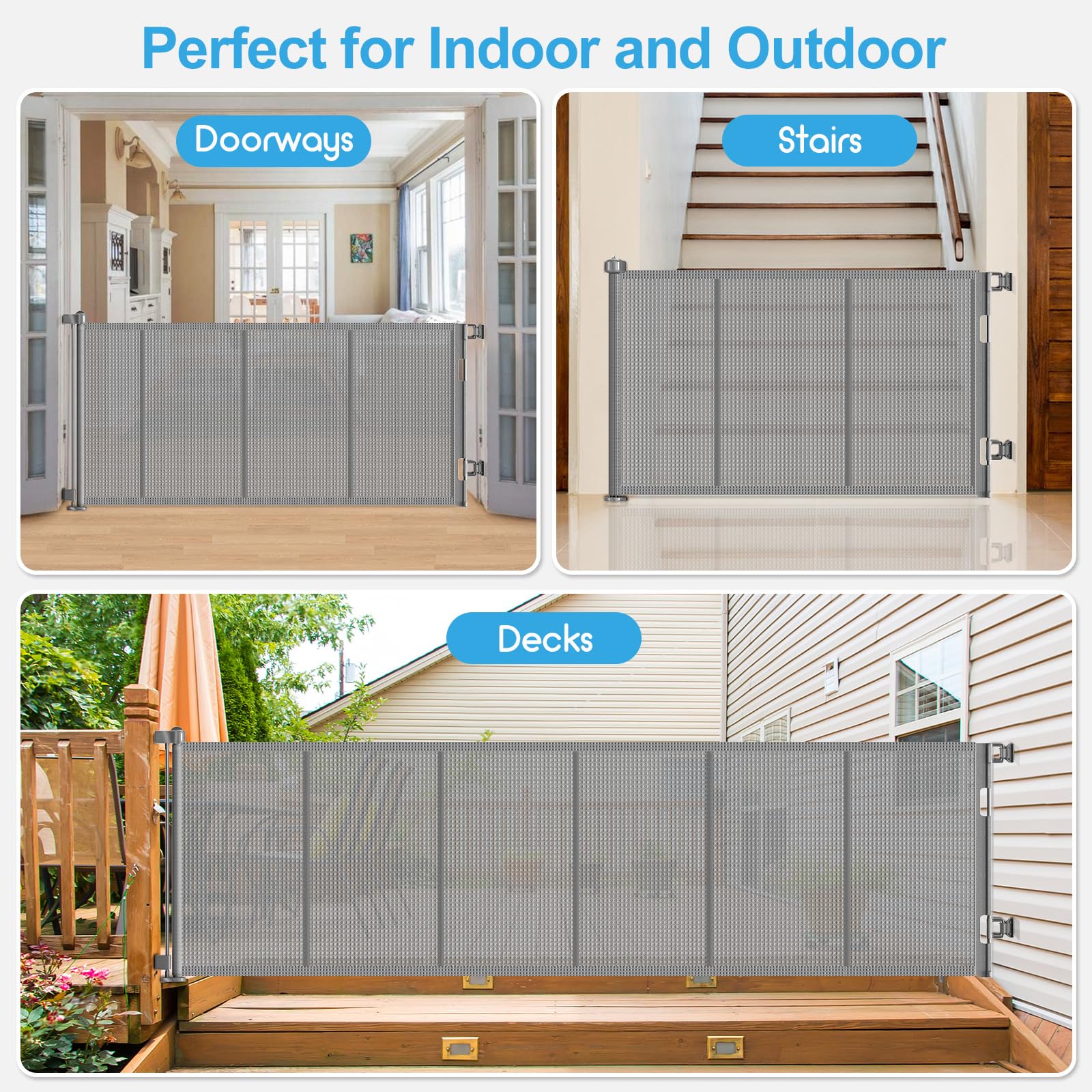 EZIGO retractable design retracts neatly when not in use, saving space.