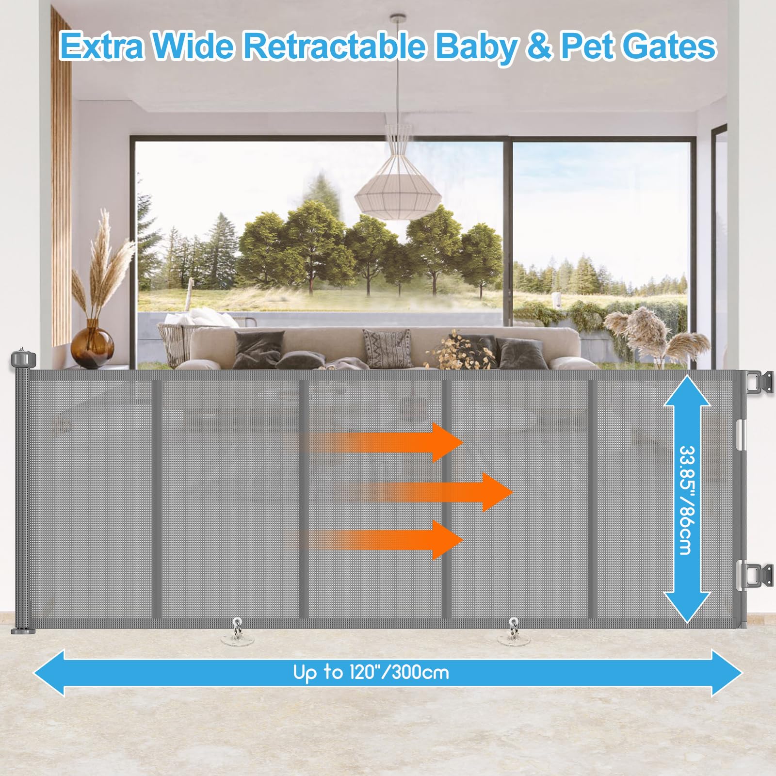 EZIGO one-handed operation gate enables easy access while holding a child.