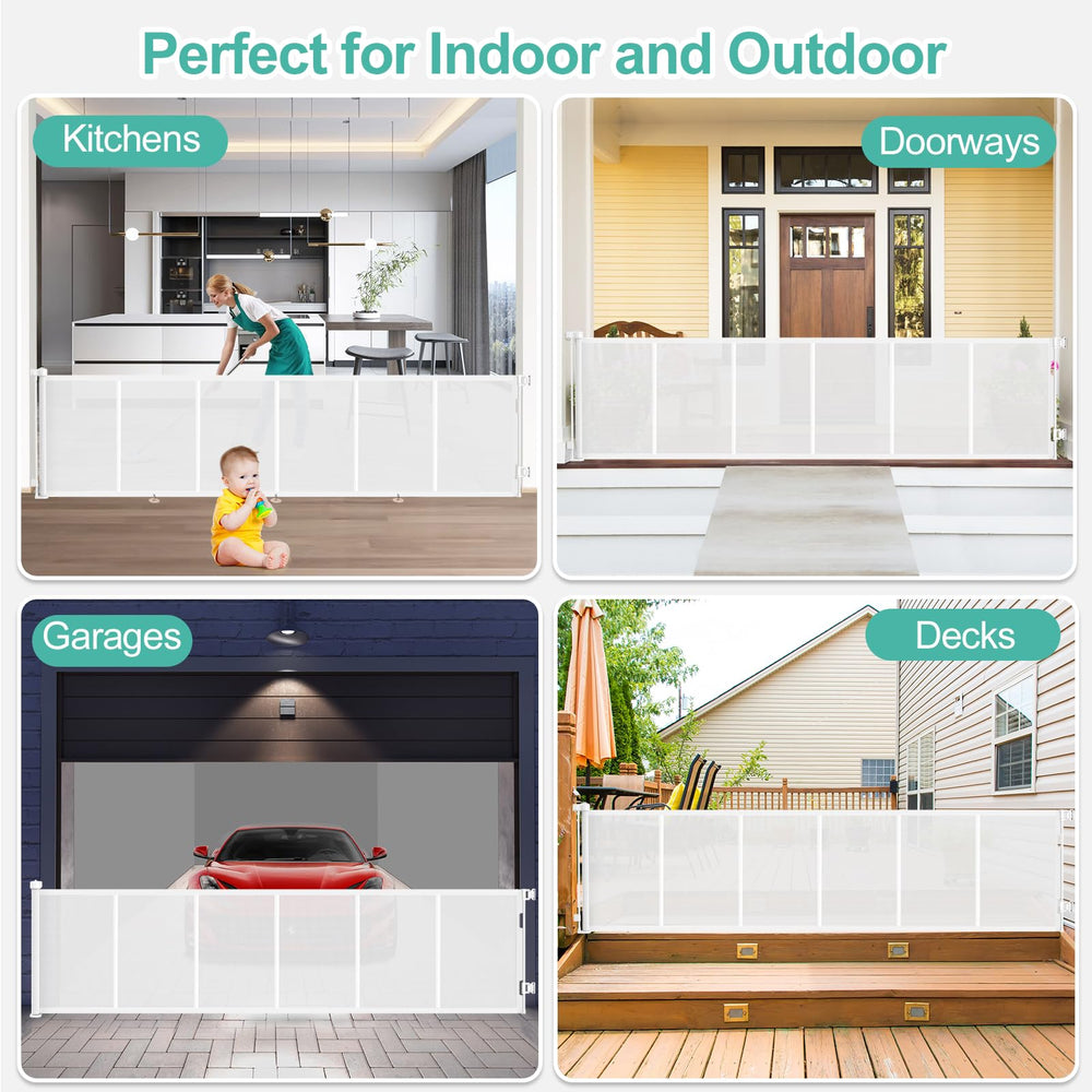 EZIGO wide-opening gate in use separates children and pets safely