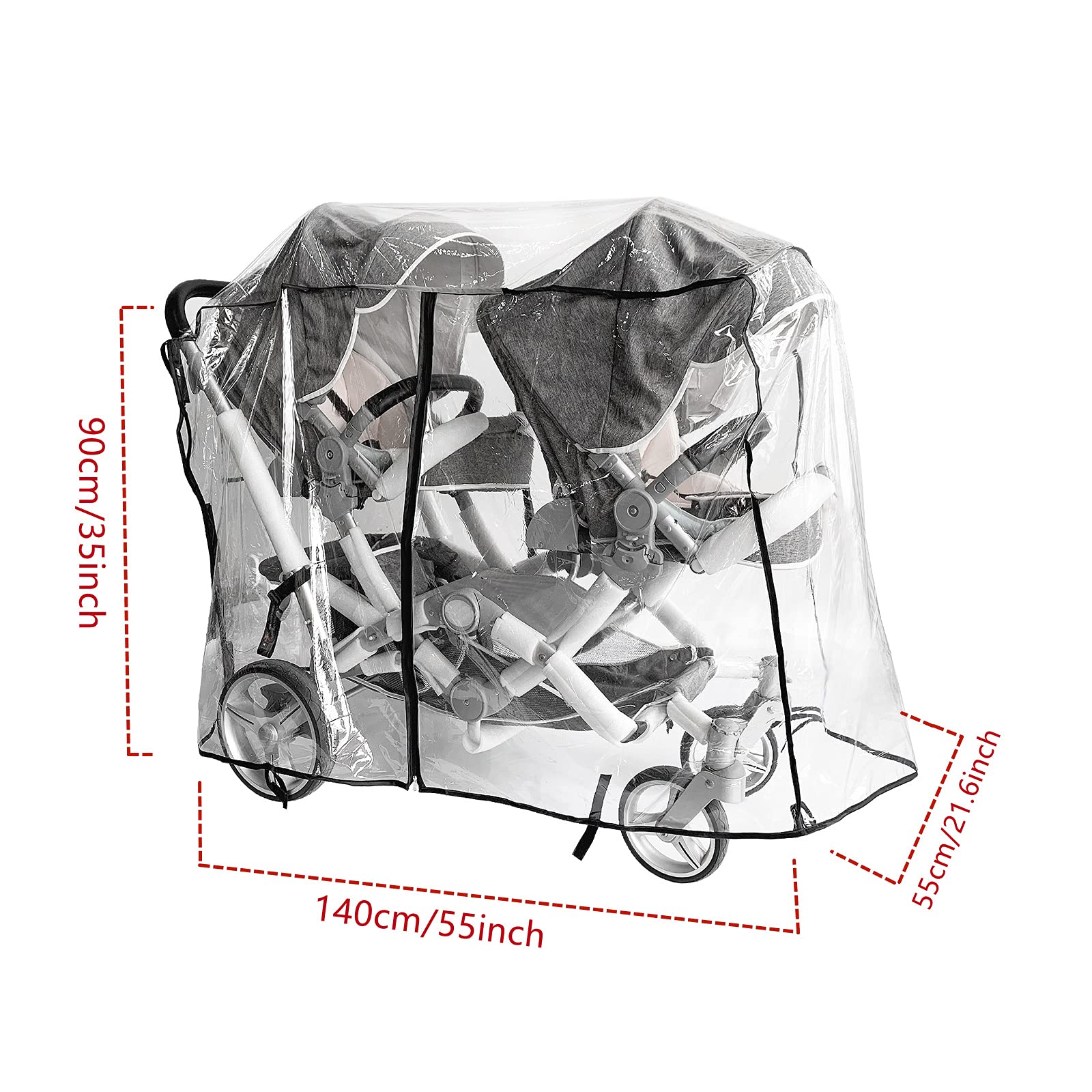Ezkindheit rain cover back storage bag keeps essentials within easy reach during walks