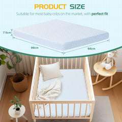 EZKLRWGF pack-and-play mattress dual-sided design highlights two firmness options for growing kids