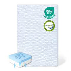 EZKLRWGF pack-and-play mattress overview shows portable sleep solution for babies and toddlers
